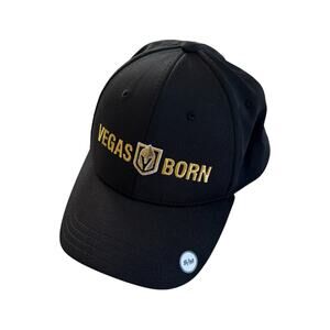 Golden Knights Vegas Born Black & Gold Hat Fitted Baseball Cap Unisex SM/M NWT